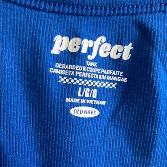 Old Navy Blue Fitted Sleeveless Tank Top - Picture 2 of 4